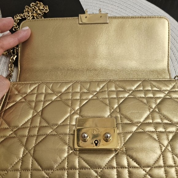 Dior Gold Quilted Chain Bag (WOC) - Picture 4 of 14